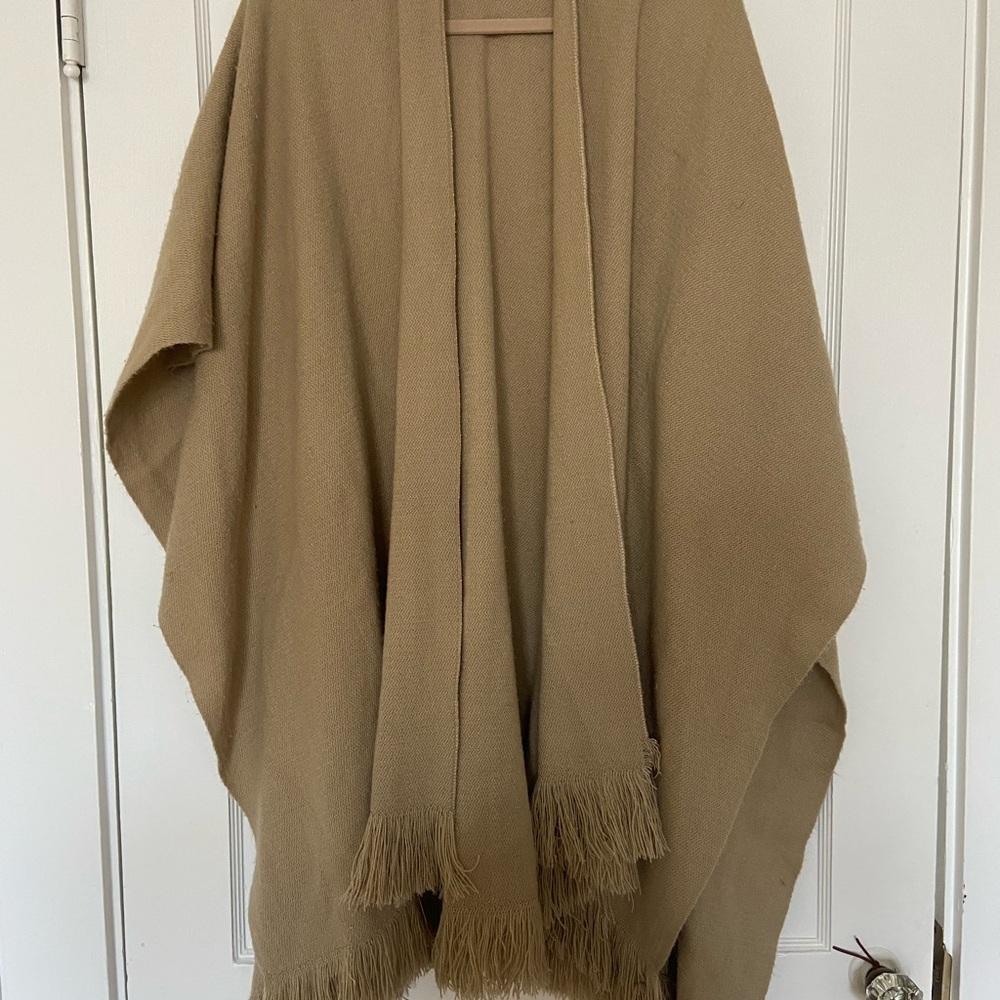 Tan Fringe Shawl